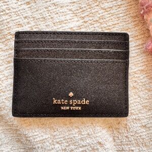 Kate Spade Black Leather Card Wallet